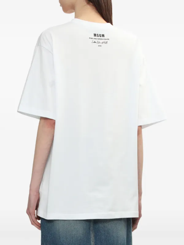 MSGM プリント Tシャツ | ホワイト | FARFETCH JP