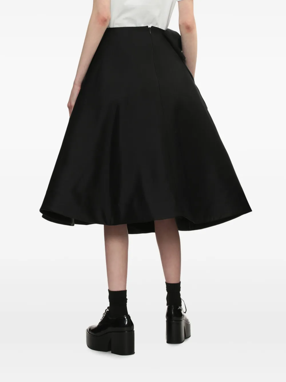 Shop Shushu-tong Wool-silk Full Skirt In Black