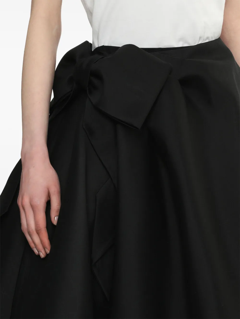 Shop Shushu-tong Wool-silk Full Skirt In Black