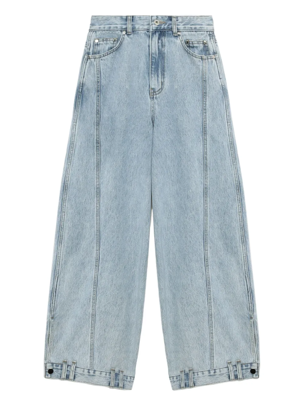 seam-embellished jeans