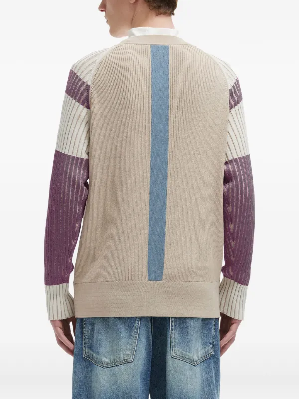 Kiko Kostadinov Striped Cardigan | Neutrals | FARFETCH GR