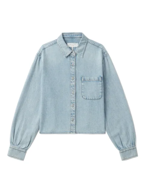 rag & bone camisa de mezclilla manga larga