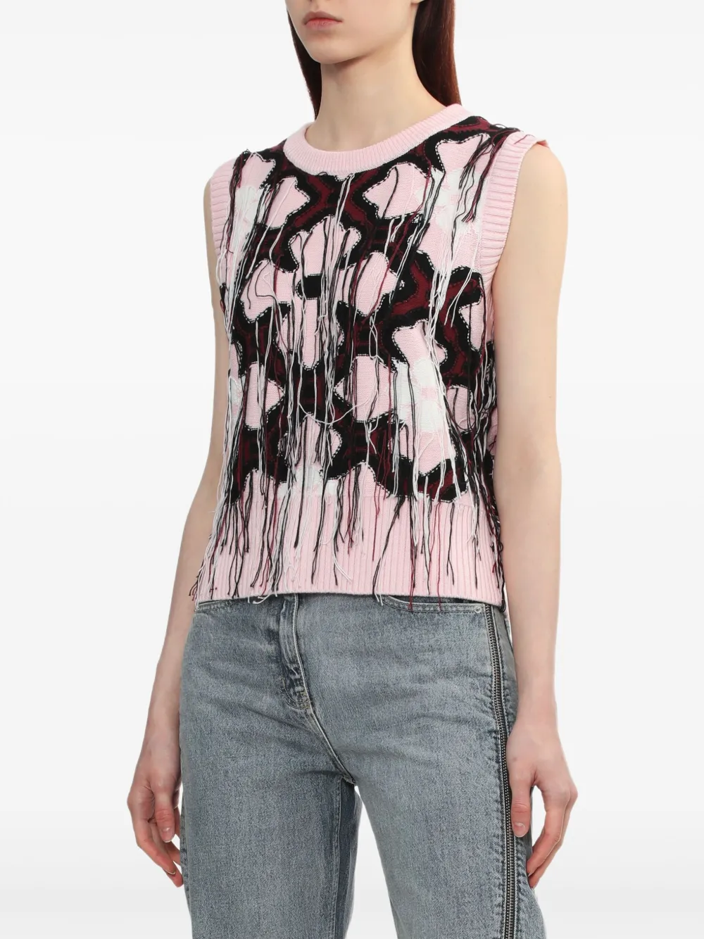 Charles Jeffrey Loverboy Katoenen gilet Roze