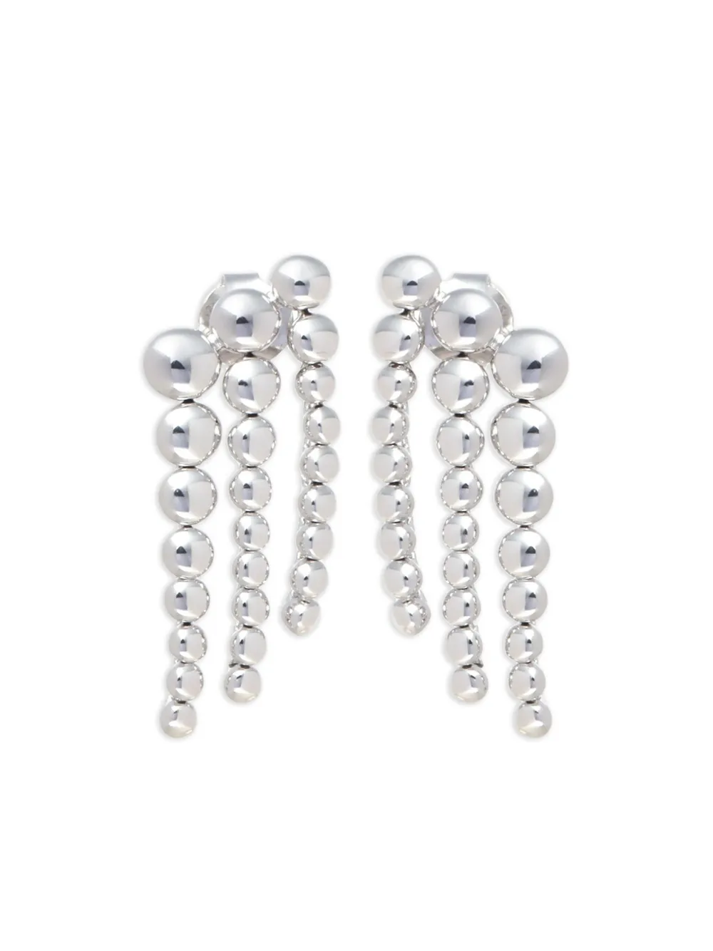 Missoma ビーズ ドロップピアス - シルバートーン Missoma ビーズ ドロップピアス - シルバートーン