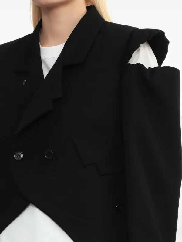 noir kei ninomiya 黒 クロップドテーラードジャケット