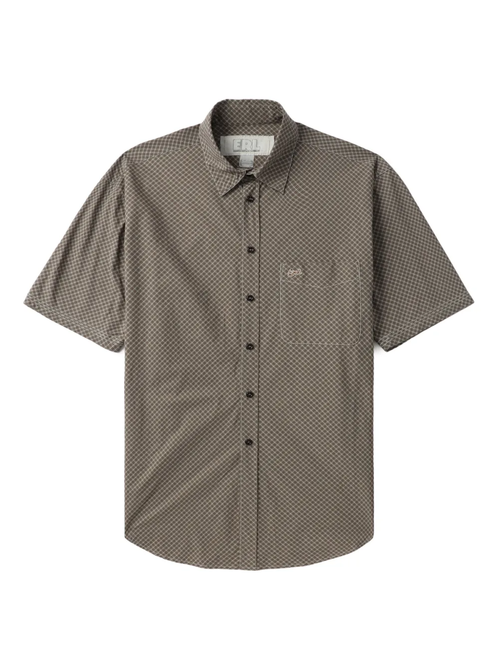 check-pattern short-sleeve shirt