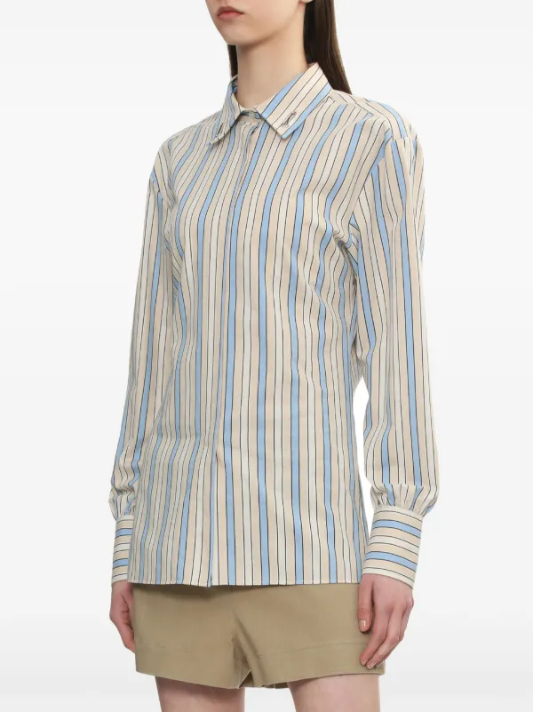 極美品 エムエスジーエム MSGM ブルーストライプ コットンワンピース 青 白 極美品 エムエスジーエム MSGM ブルーストライプ コットン