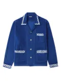 BODE contrasting-trim jacket - Blue