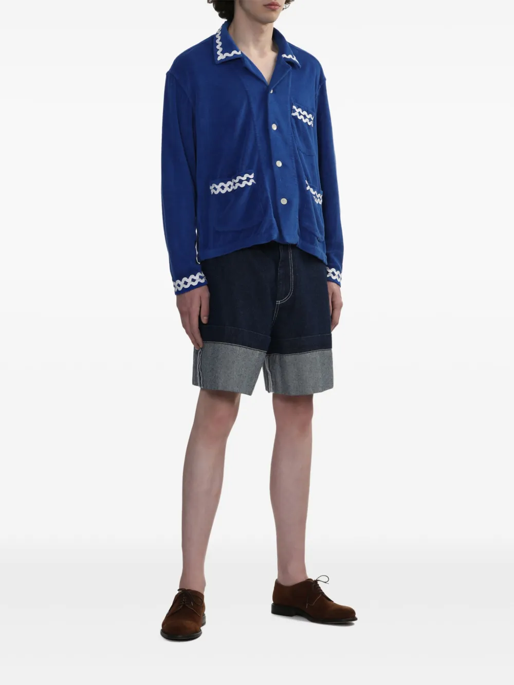 BODE contrasting-trim jacket | Shirt Jackets | Image 2