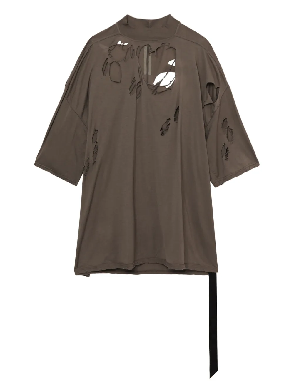 Rick Owens DRKSHDW playera con efecto envejecido | marrón | Image 1