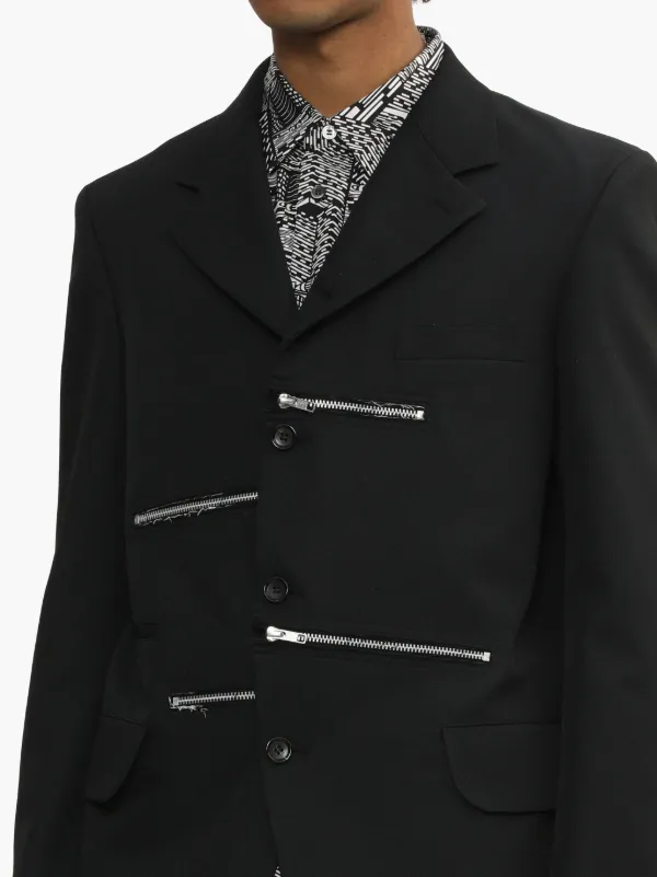Comme Des Garçons Homme Deux ジップディテール ジャケット | ブルー
