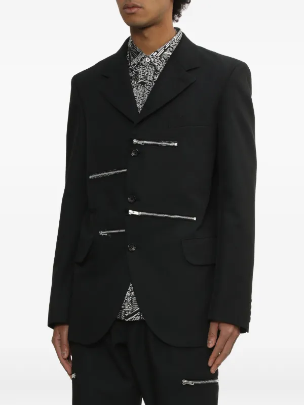 Comme Des Garçons Homme Deux ジップディテール ジャケット | ブルー