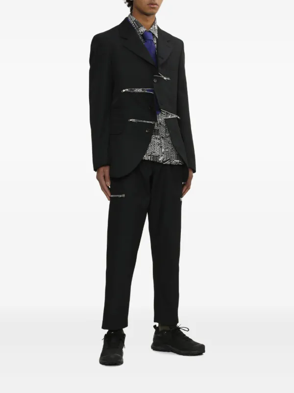 Comme Des Garçons Homme Deux ジップディテール ジャケット | ブルー