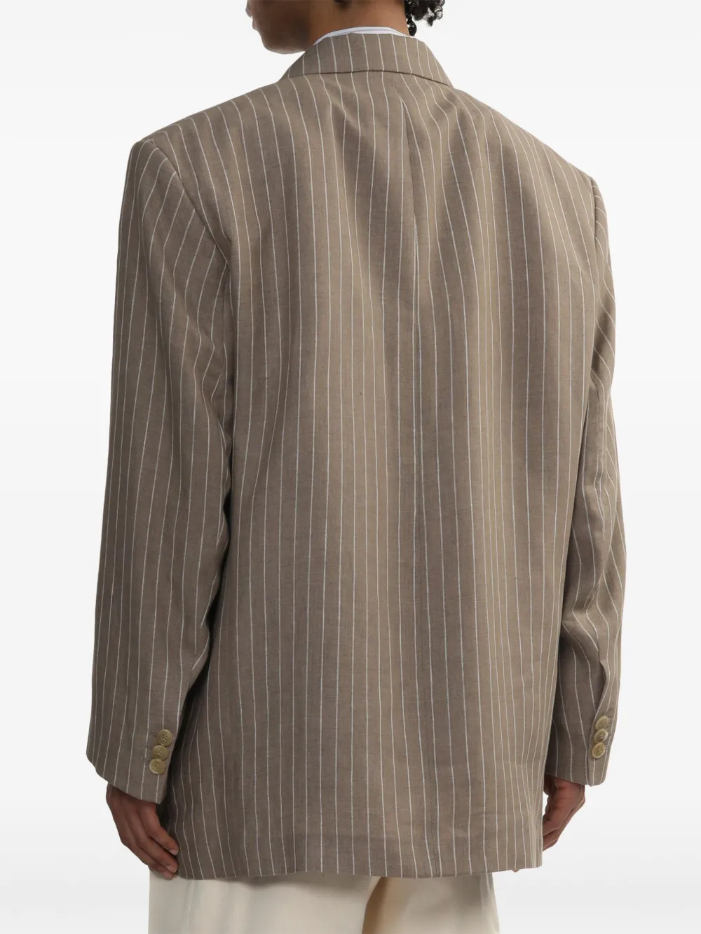 Hed Mayner Blazer met krijtstreep Bruin
