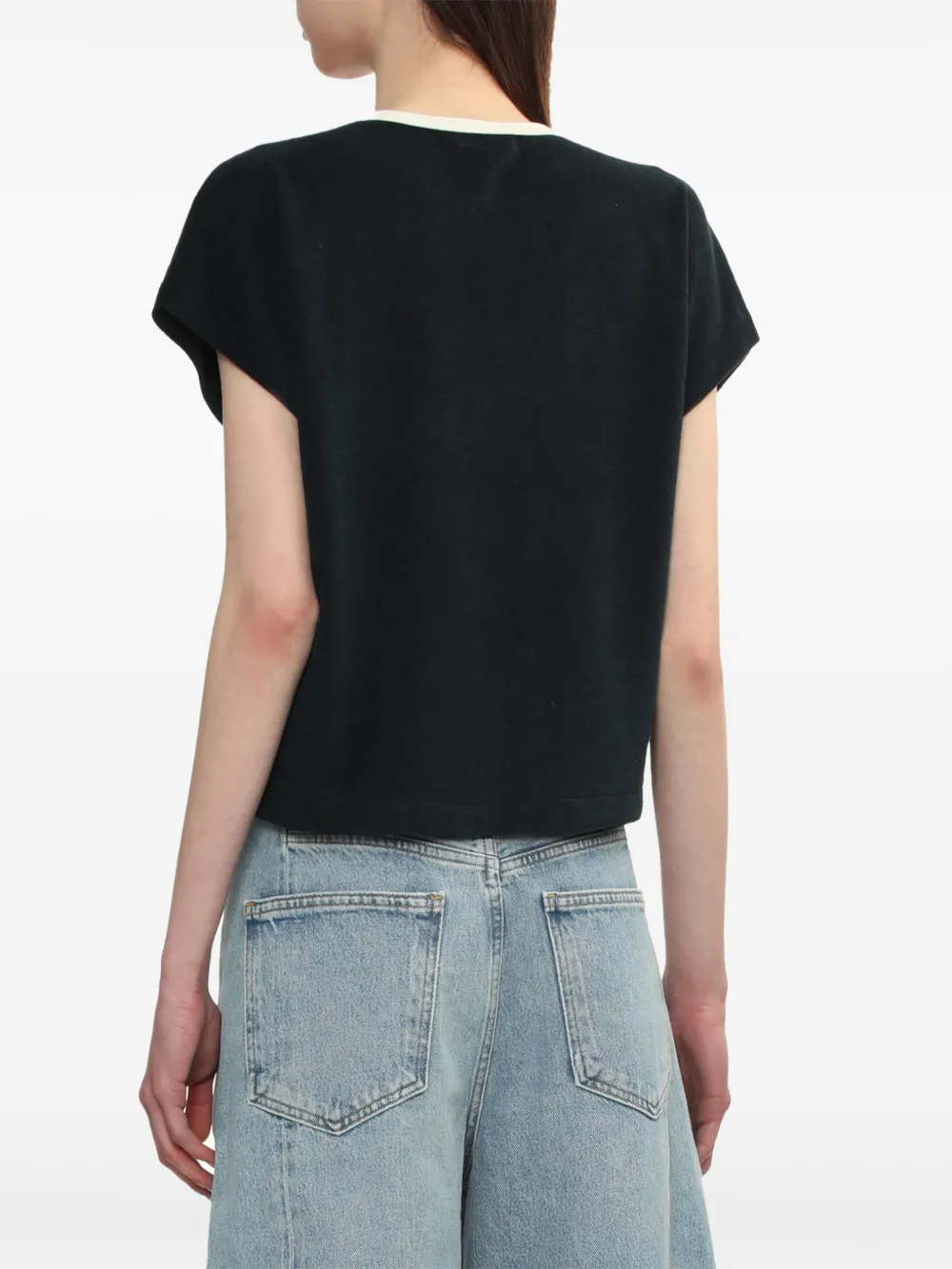 A.P.C. T-shirt van stretch-katoen Blauw