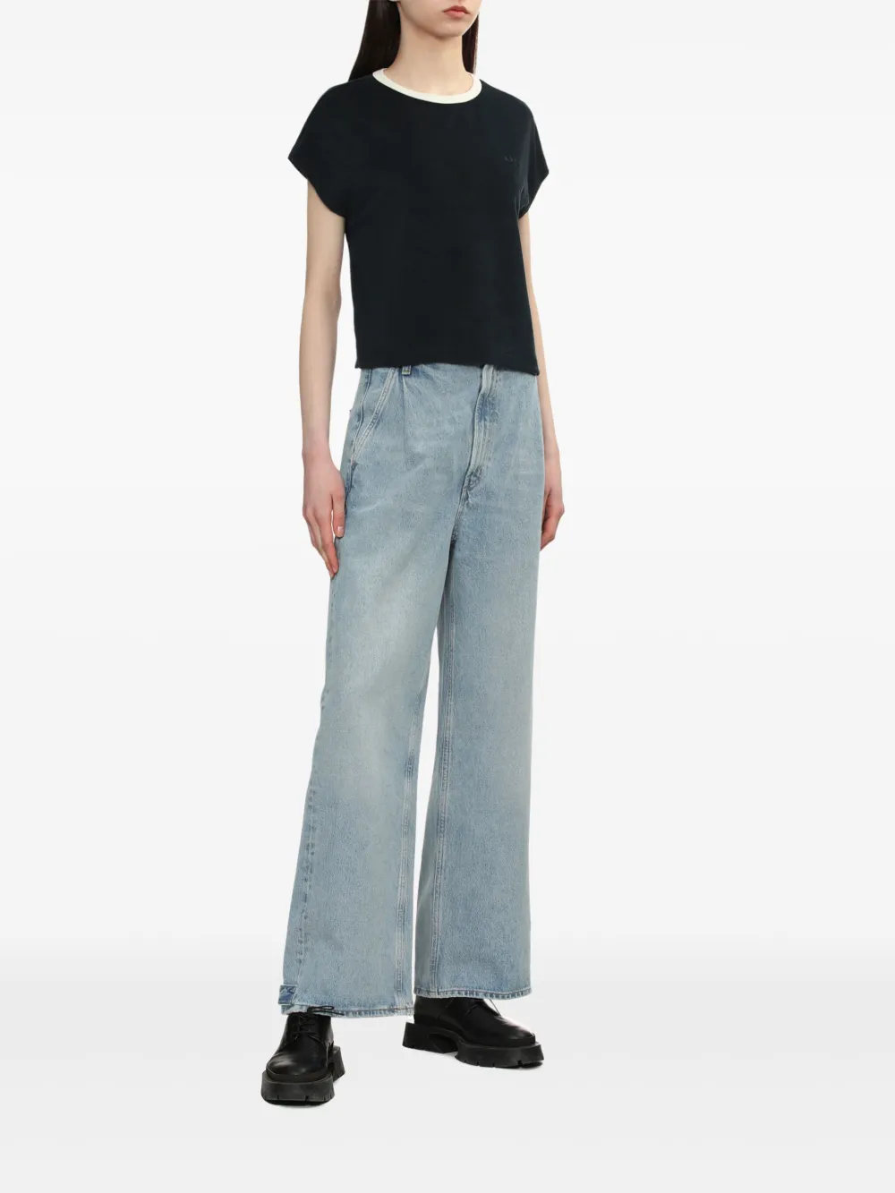 A.P.C. T-shirt van stretch-katoen Blauw