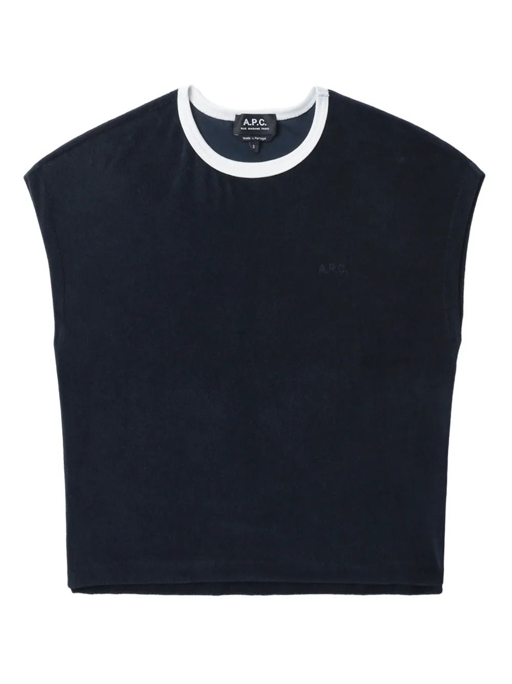 A.P.C. T-shirt van stretch-katoen Blauw