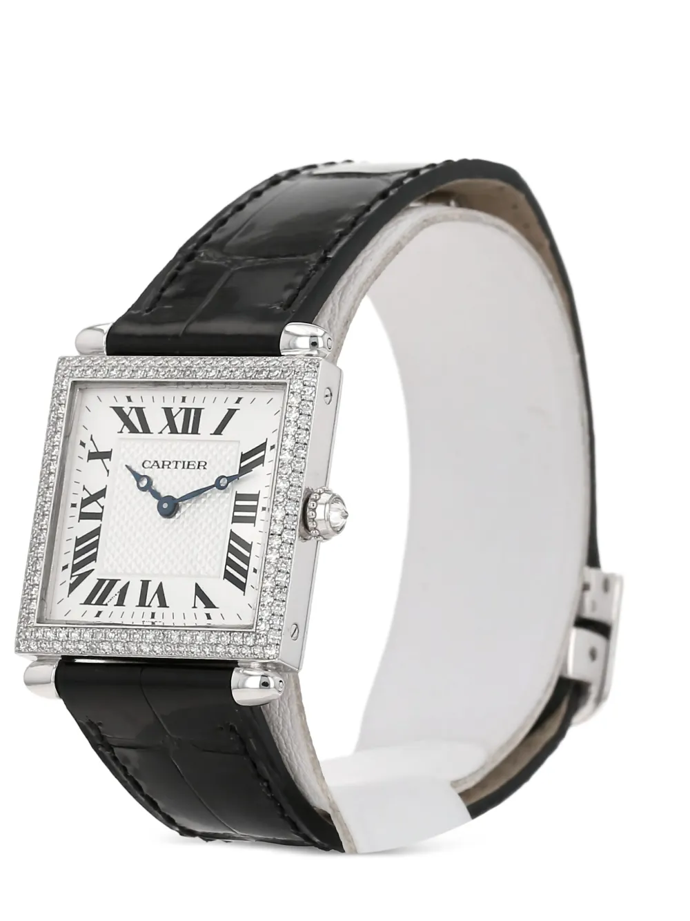 Pre-owned Cartier 2000s Tank Obus 24mm In White