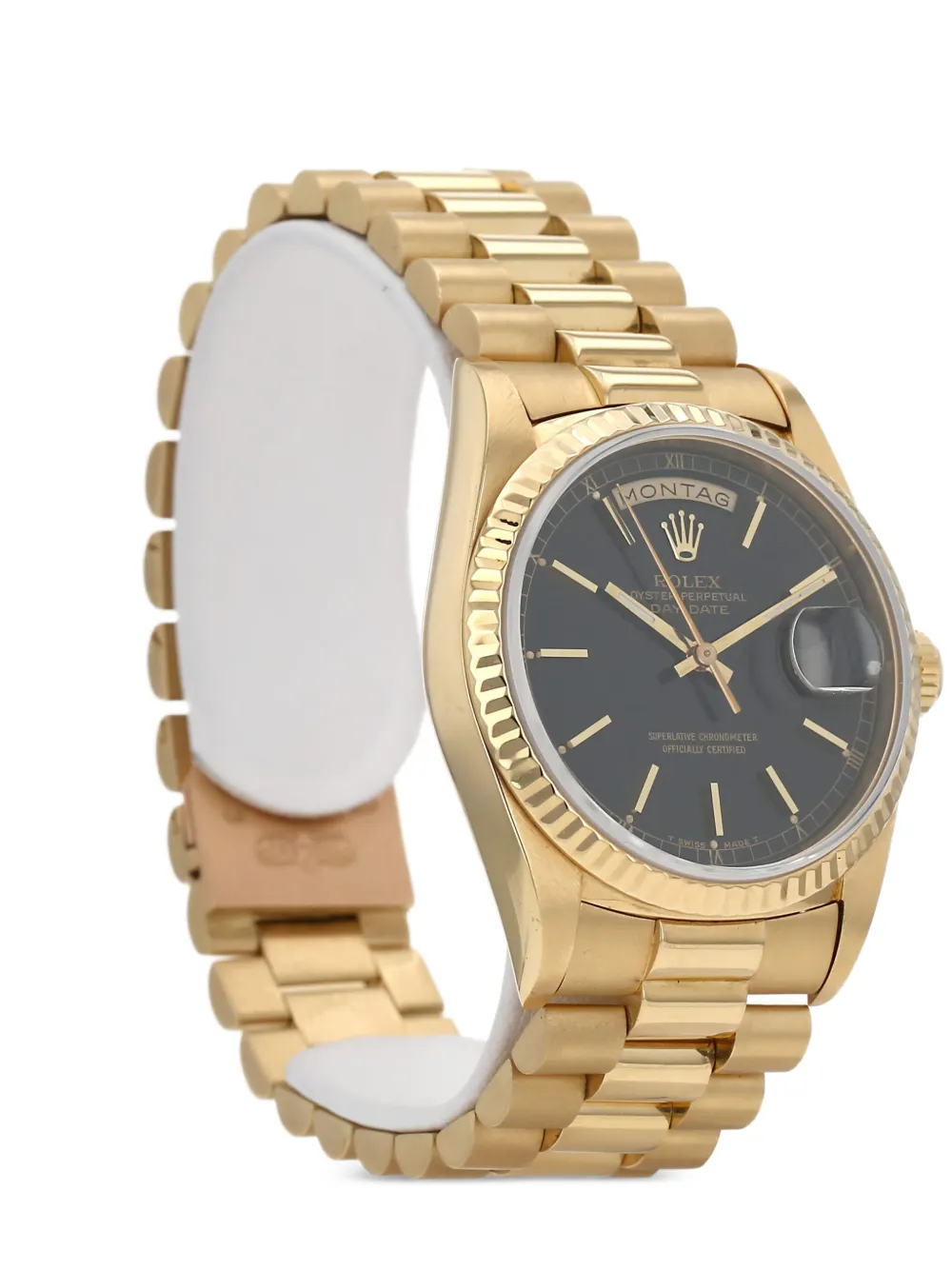 Pre-owned Rolex 1991  Day-date 36mm In Black