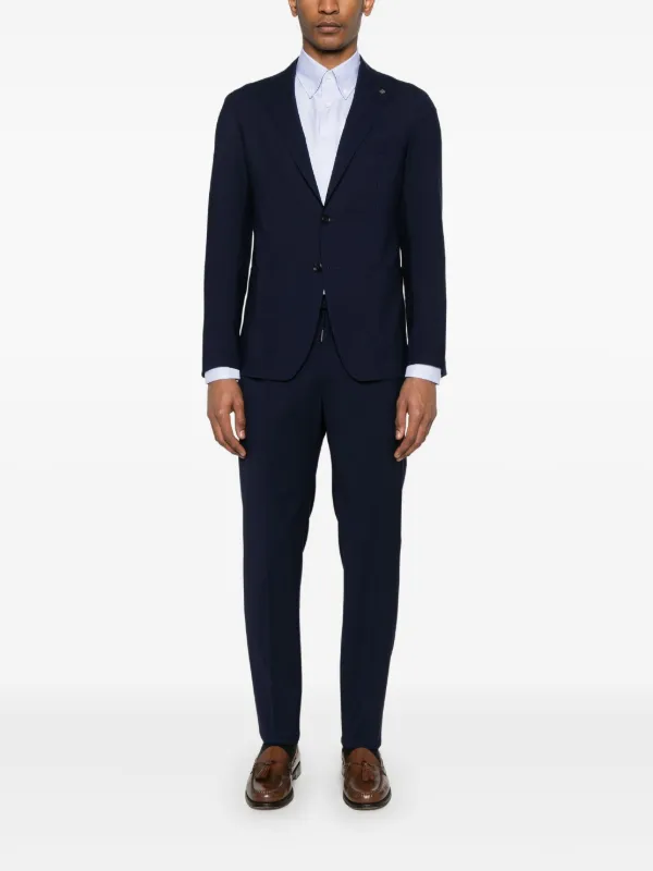 スーツ　TAGLIATORE Tagliatore ストライプ スーツ | ブルー | FARFETCH JP