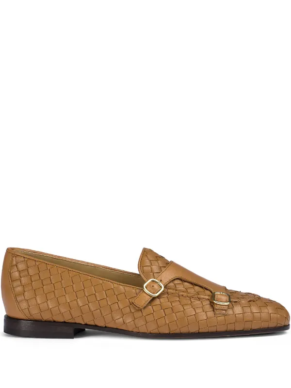 Doucal's Double-buckle Loafers in Brown