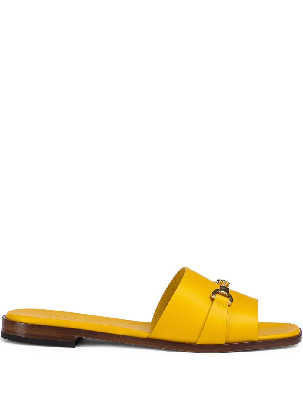 Doucal's leather slides | Yellow | Image 1