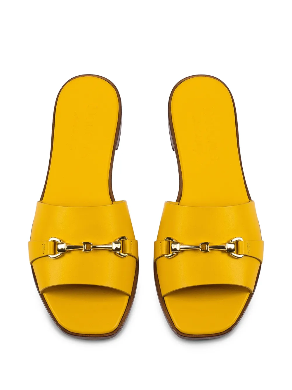 Doucal's leather slides Yellow