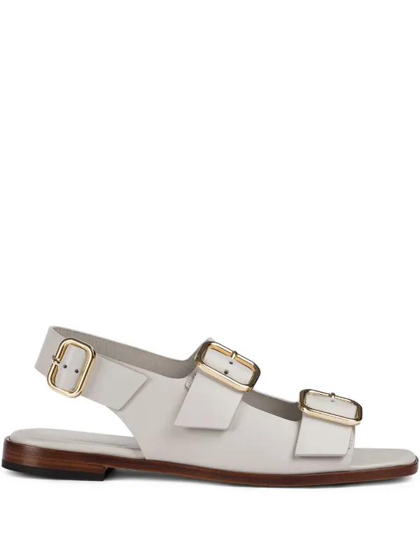 Doucal's Leather Sandals in White