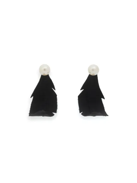 Marni aretes con plumas
