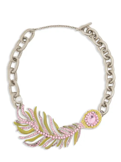 Marni feather-design necklace