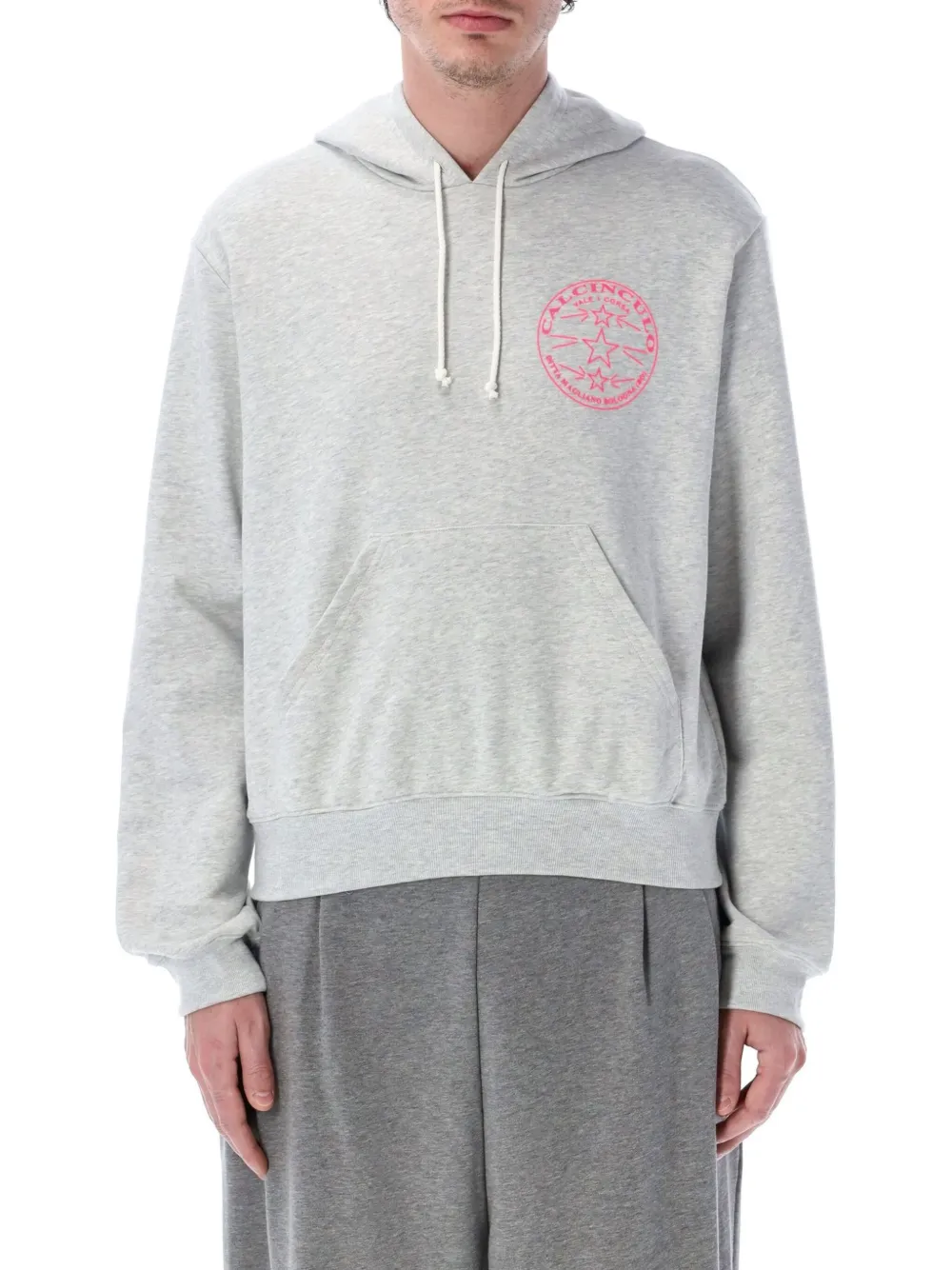 Magliano Drawstring Hood Ribbed Sweater In Grey