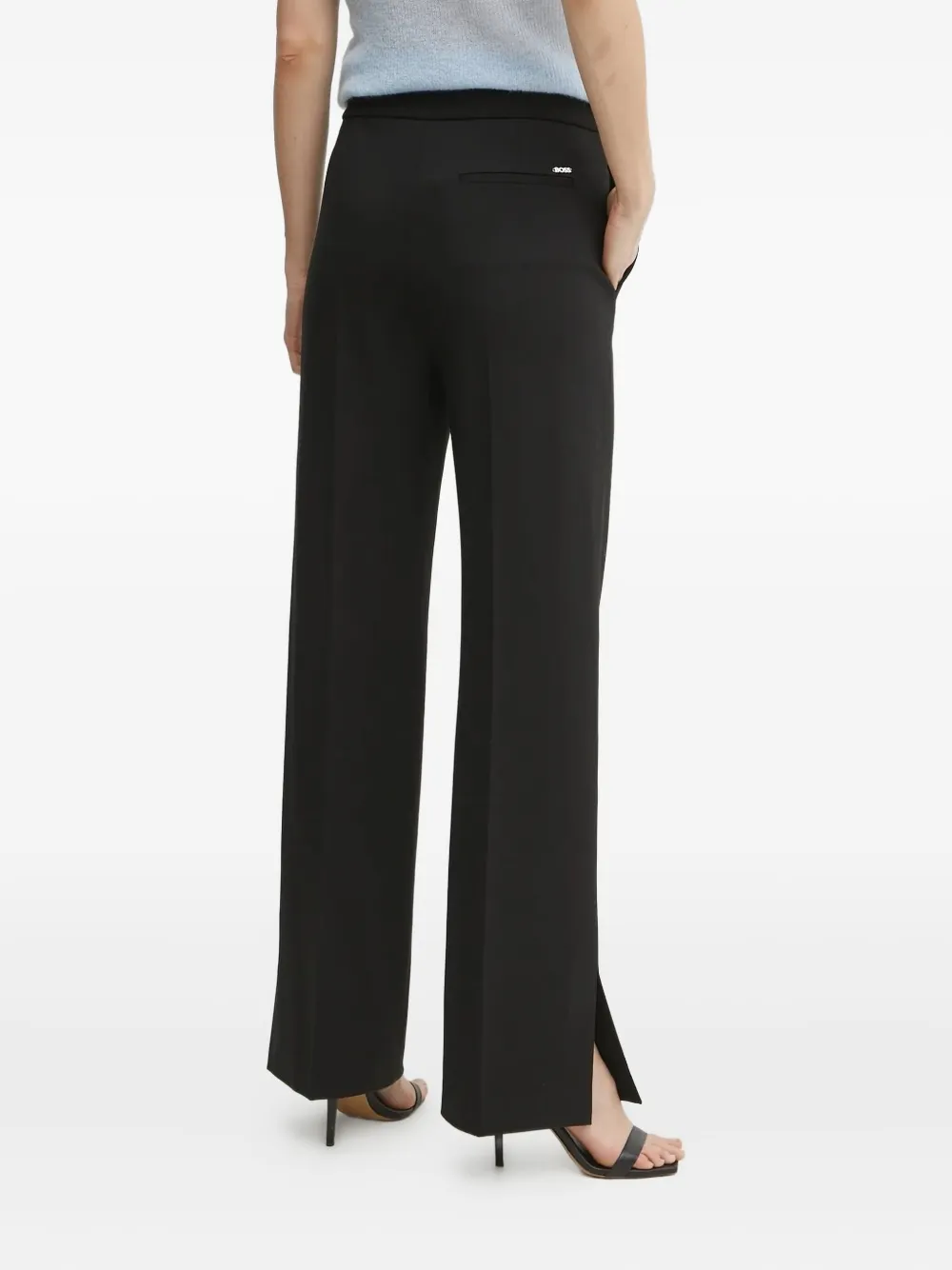 Hugo Boss Split-hem Pants In Black