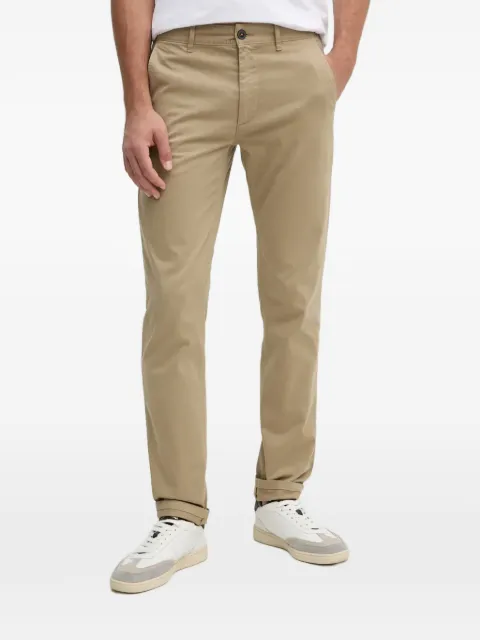 BOSS logo-patch chino trousers