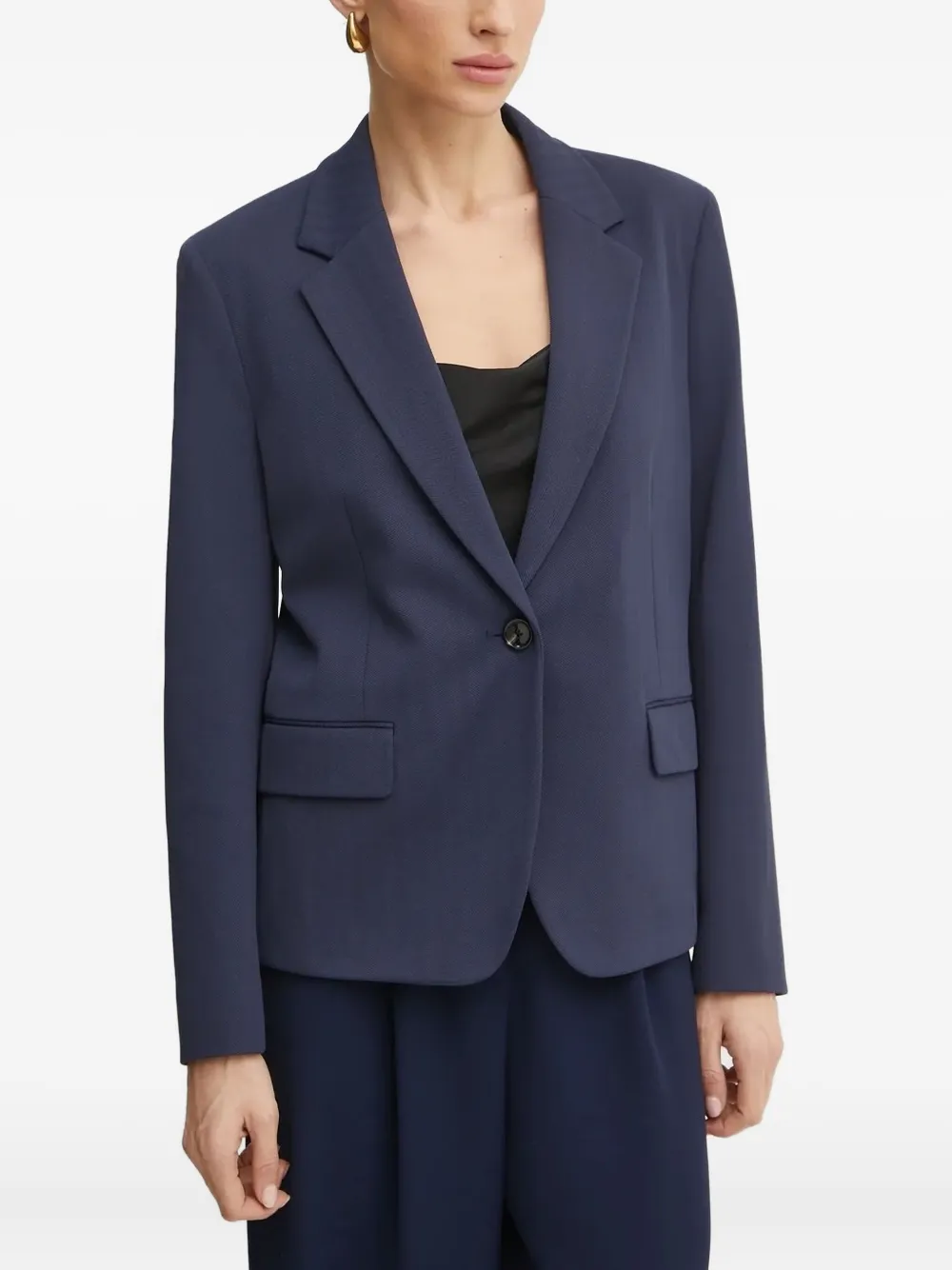 Hugo Boss Single-breasted Blazer In Blue