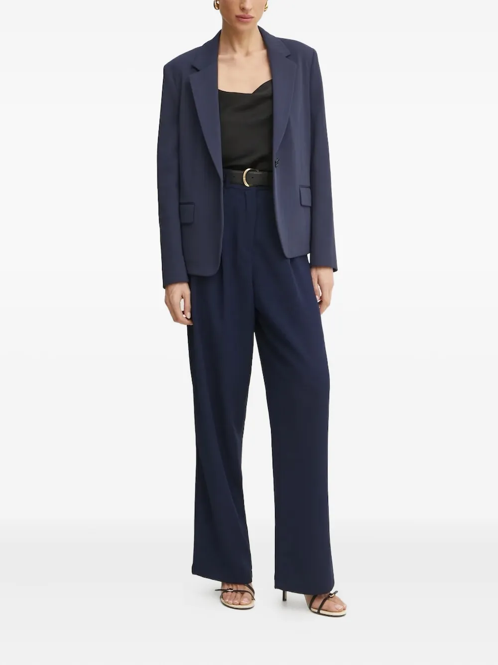 Hugo Boss Single-breasted Blazer In Blue