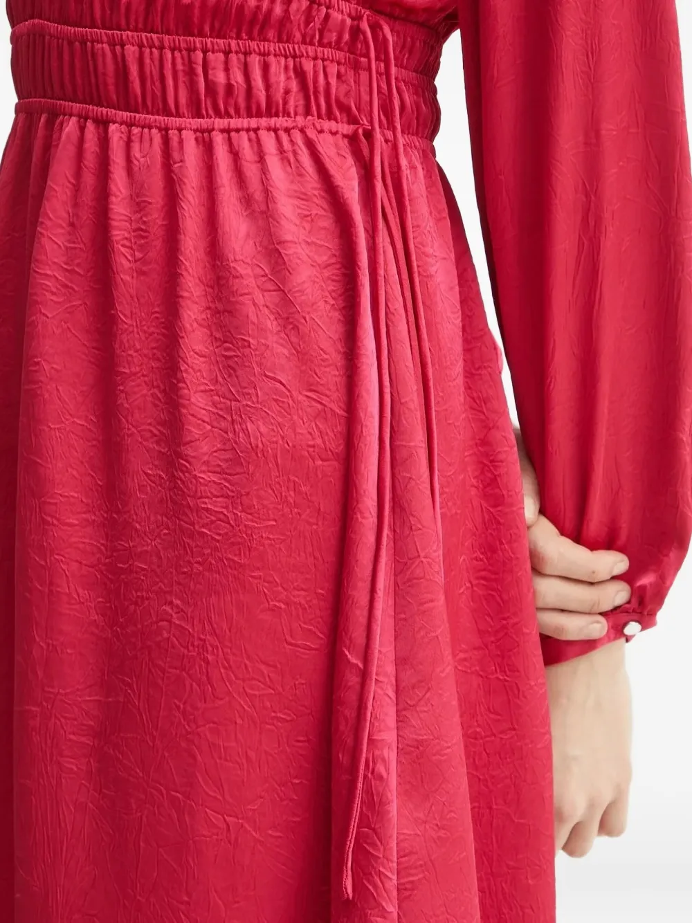 Hugo Boss V-neck Mini Dress In Red