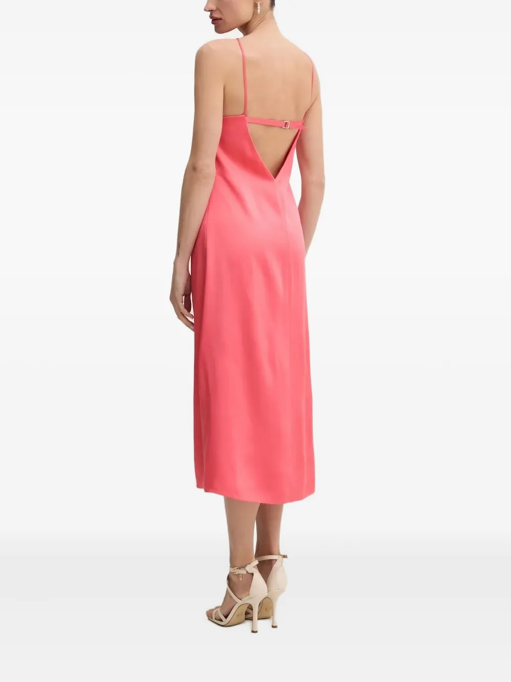BOSS open-back midi dress Roze