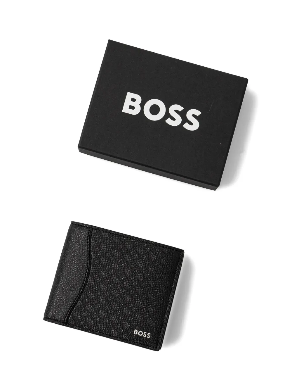 BOSS Portemonnee met textuur Zwart