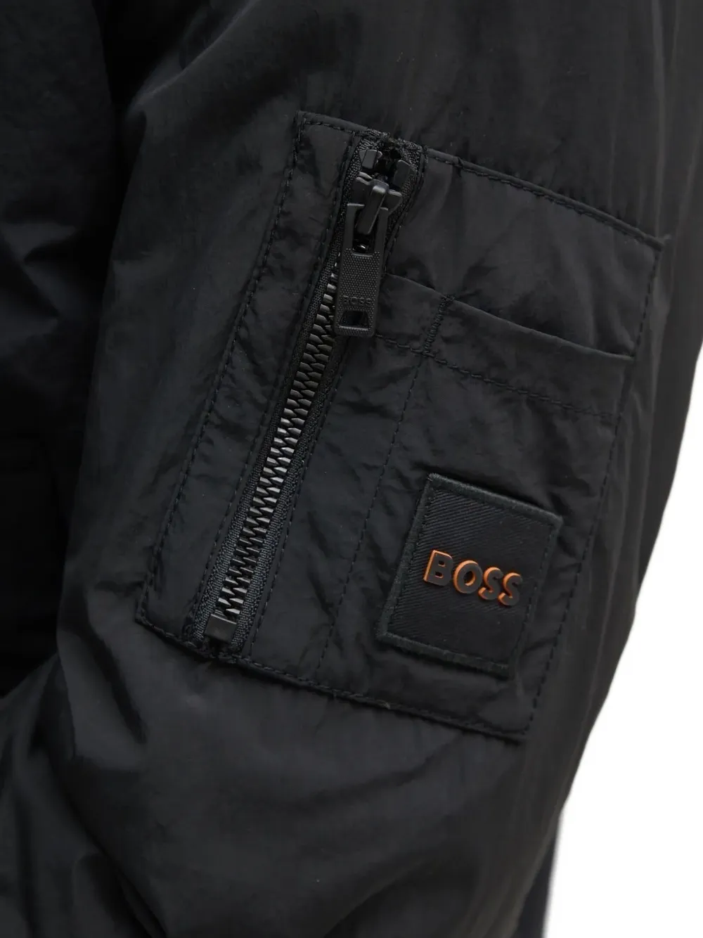 Hugo Boss Zip-front Bomber Jacket In Blue