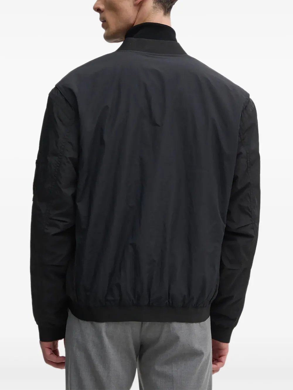 Hugo Boss Zip-front Bomber Jacket In Blue
