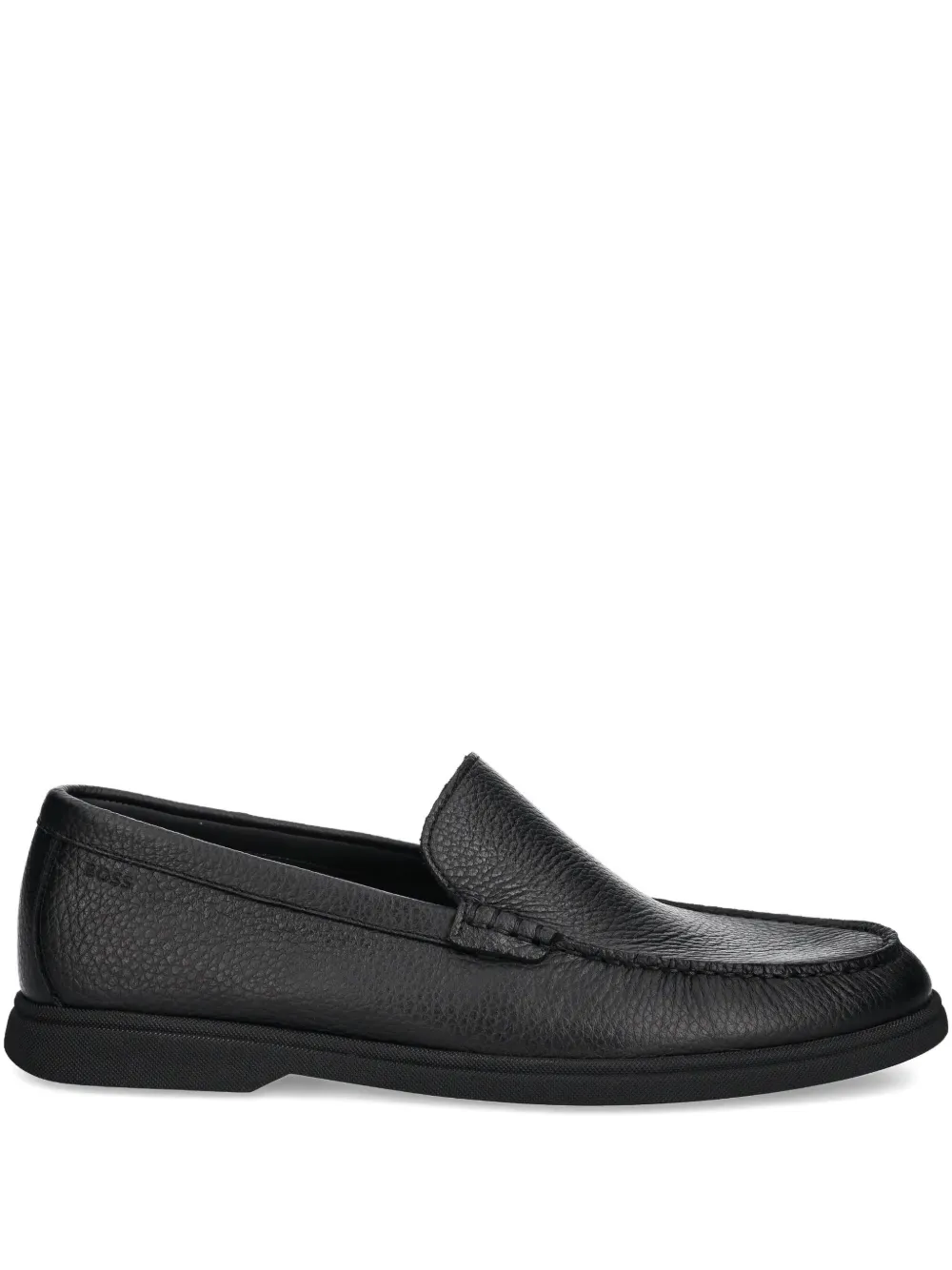 BOSS Sienne leren loafers Zwart