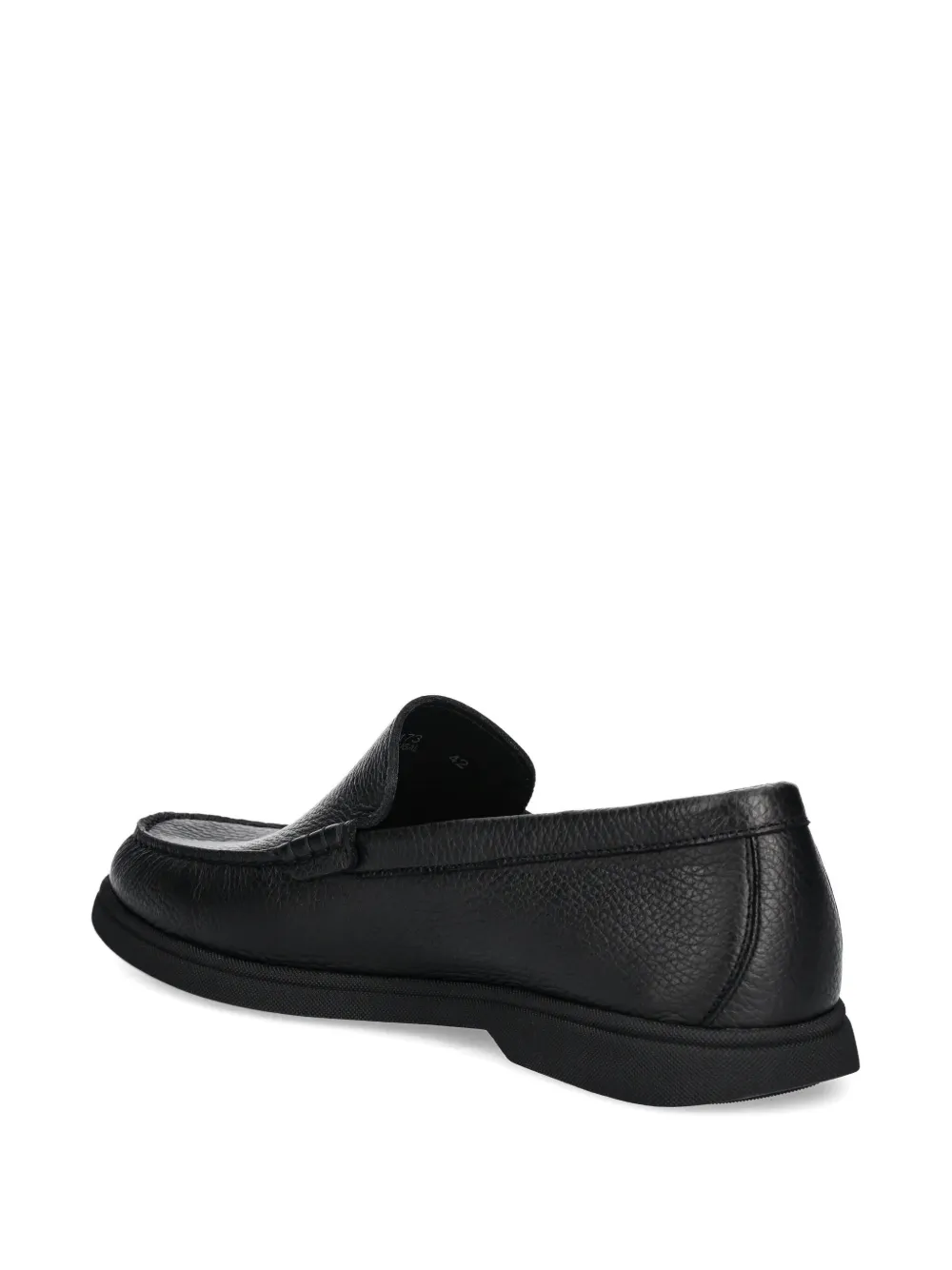 BOSS Sienne leren loafers Zwart