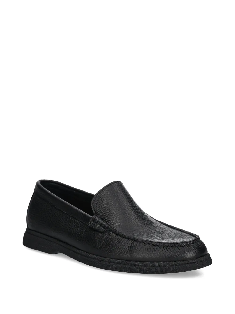 BOSS Sienne leren loafers Zwart