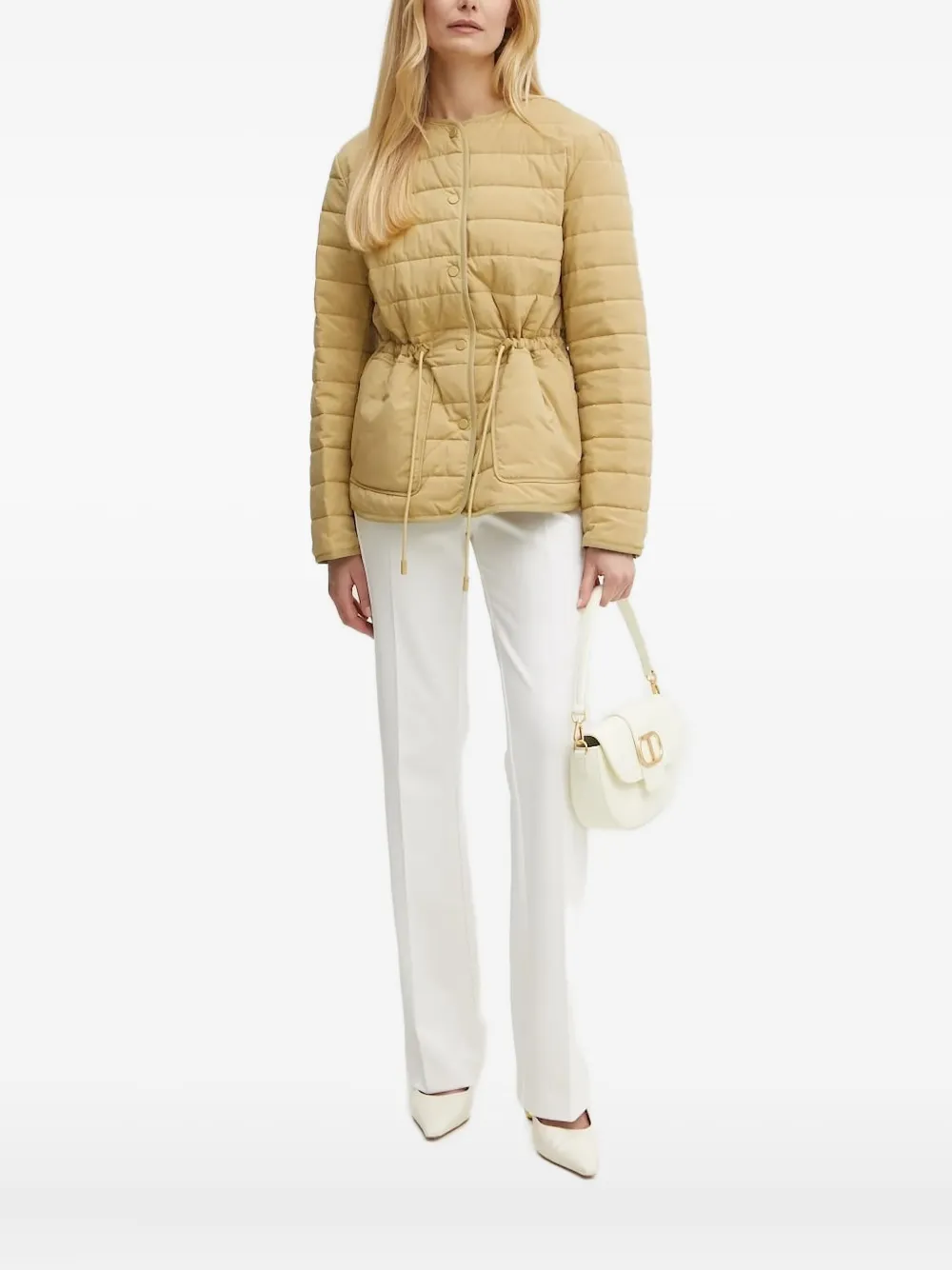 BOSS water-repellent padded jacket Beige