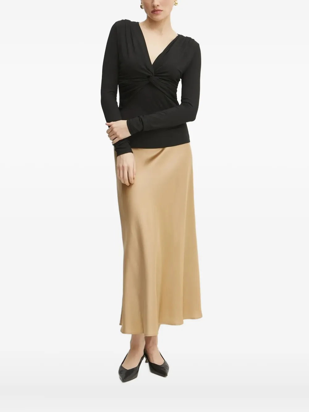 BOSS v-neck top | Black | Image 1