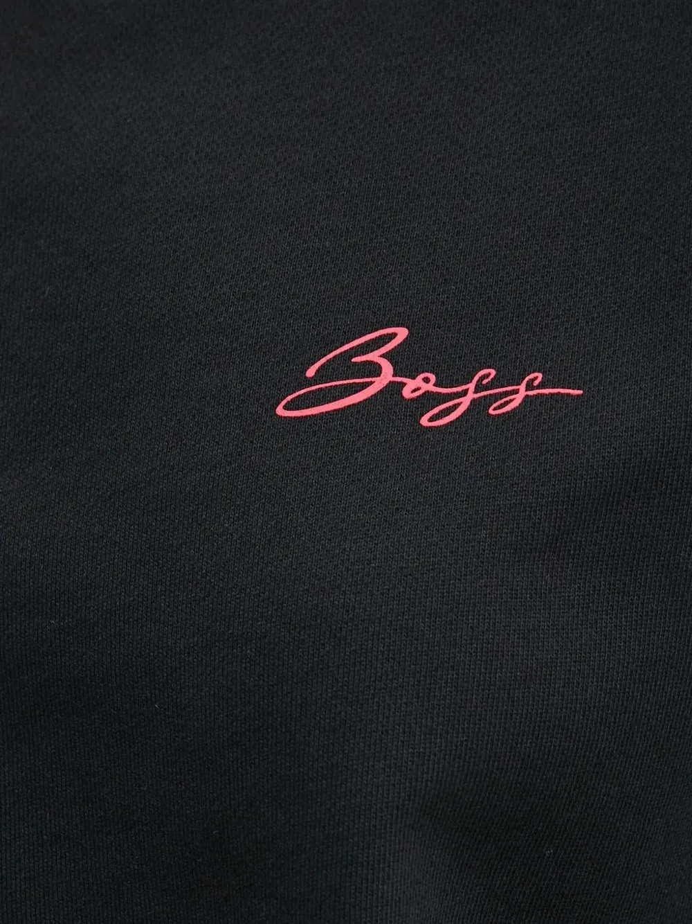 BOSS logo-embroidered sweatshirt Zwart