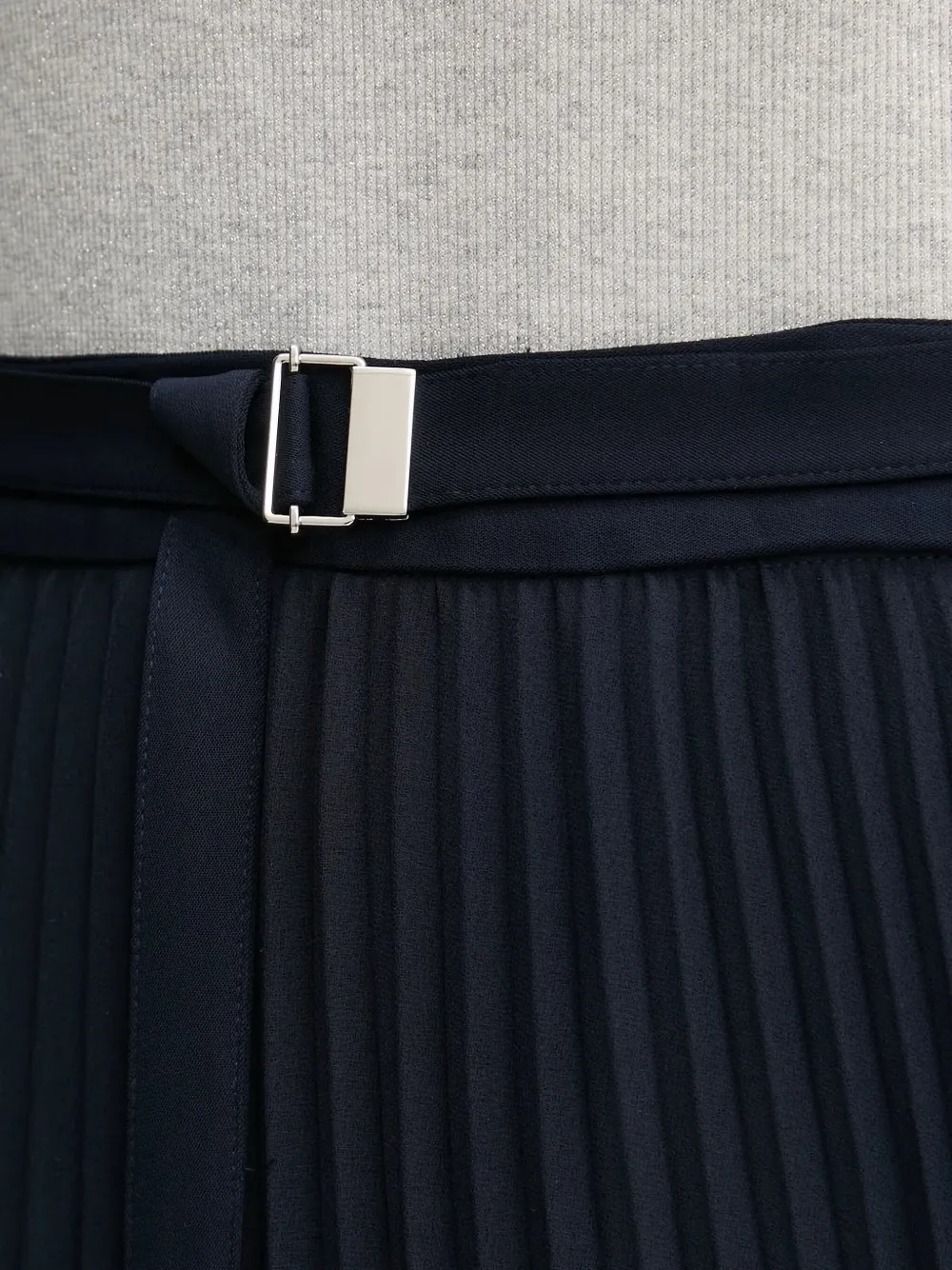 BOSS Midi-plooirok met ceintuur Blauw