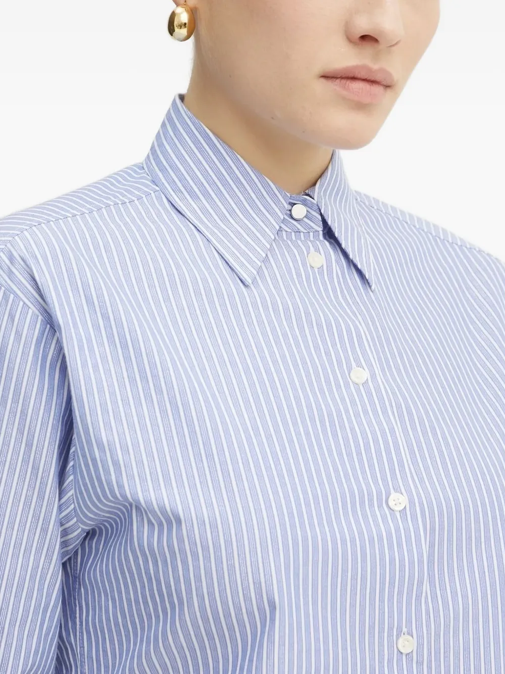 BOSS Gestreept blouse Blauw