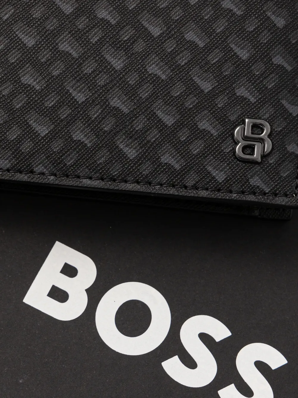 BOSS Portemonnee met textuur Zwart