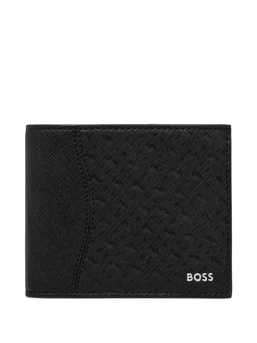 BOSS textured bi-fold wallet | Black | Image 1